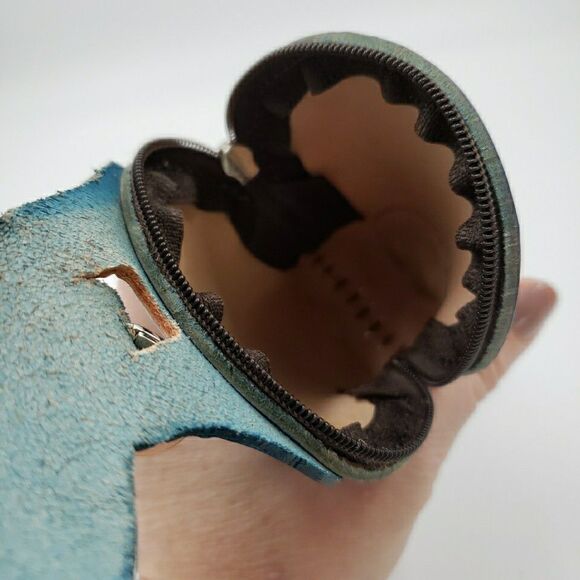 Sugar Skull Leather Wristlet Wallet Gift Small Pouch Keychain Day of the Dead - Picture 11 of 13